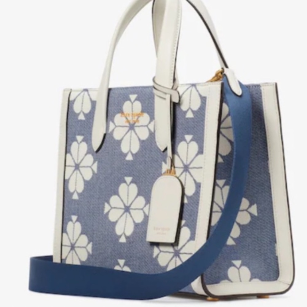 Spade Flower Two-tone Canvas Manhattan Small Tote